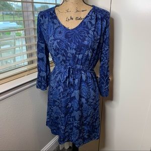 Lucky Brand Leaf/Flower Print Rayon Dress